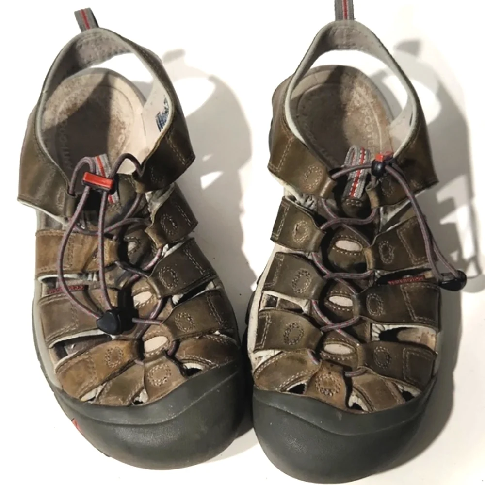 Keen Newport Waterproof Leather Olive Brown Hiking Sport Sandals Size 13